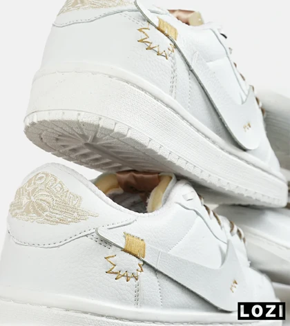 کفش کتانی مردانه و زنانه سفید NIKE jordan 1 مدل 7280