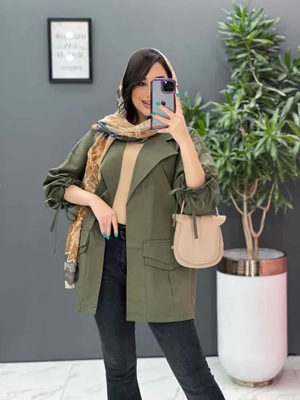 مانتو آستین گت سرجیب دوبل
