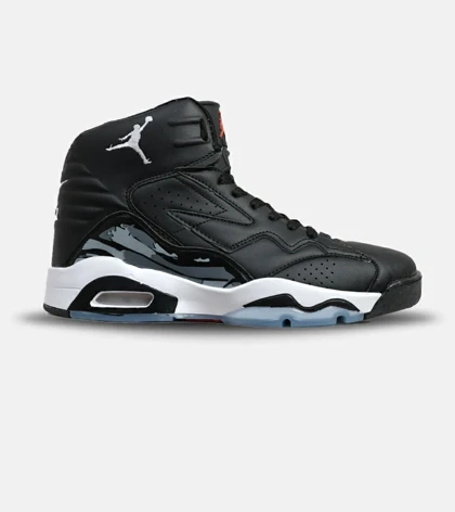 کفش کتانی ساق‌دار مردانه مشکی سفید Nike air jordan 6