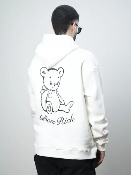 هودی مدل BABY BEAR سفید برند بورن ریچ bornrich