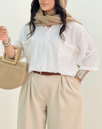 شومیز جلو بسته پارمیدا(118)کد:5723