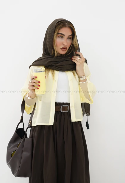 شومیز شیشه ای دوتیکه کد1006024
