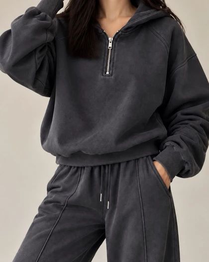 ست دورس نیم زیپ و شلوار Zara