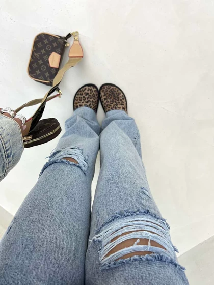 شلوار جین بگ زاپ‌دار