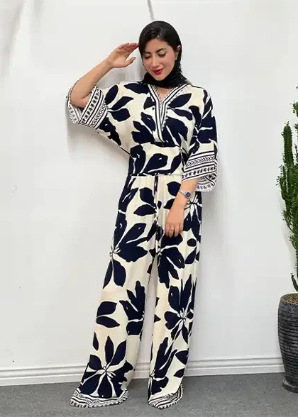 کراپ شلوار هاوایی کد 4073