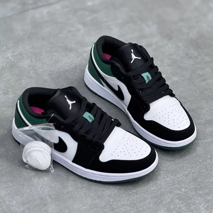کفش نایک ایر جردن وان لو سبز مشکی Nike Air Jordan 1 Low Green Black