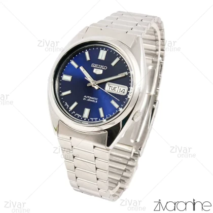 ساعت سیکو 5 اصل مردانه نقره ای صفحه سرمه ای اتوماتیک 101721