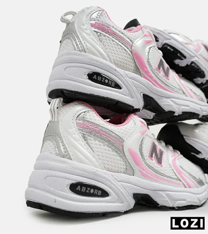 کفش کتانی زنانه سفید صورتی NEW BALANCE 530