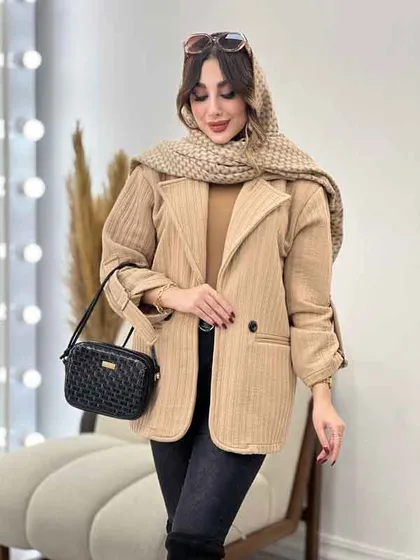 پالتو دو دکمه آستین سگک