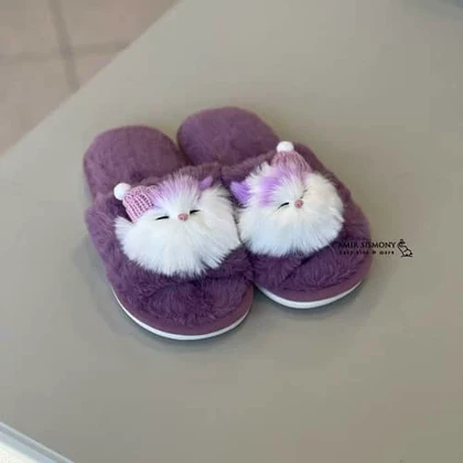 پاپوش دخترانه پولیشی طرح گربه