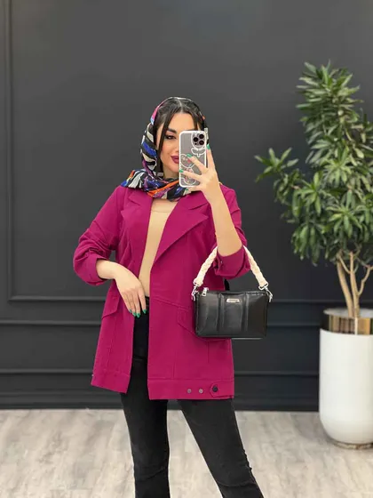 مانتو لینن جیب پاکتی بغل پاگن