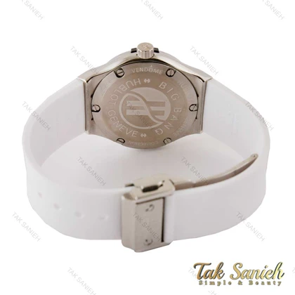 ساعت هابلوت زنانه سفید تمام نگین نقره ای Hublot-4151-L