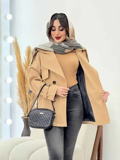 بارانی چهاردکمه صدف