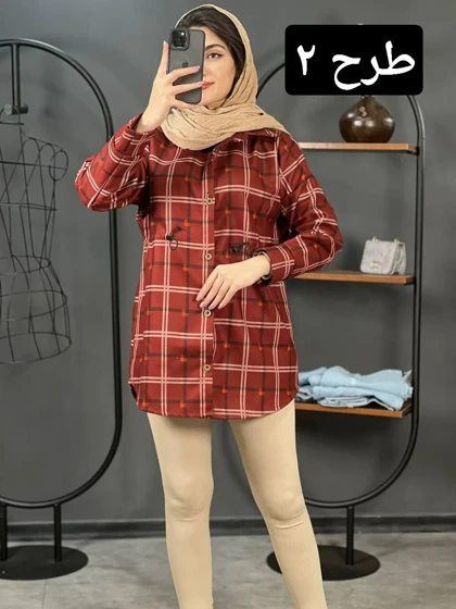 مانتو فوتر چهارخونه کد 1365