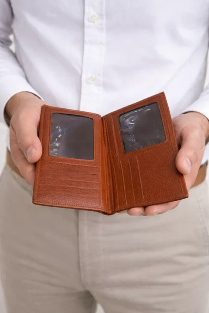 کیف پول چرم طبیعی گاوی