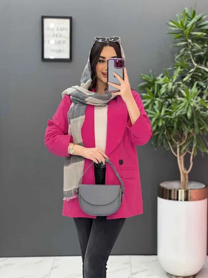 مانتو کتی چهاردکمه یقه آرشال
