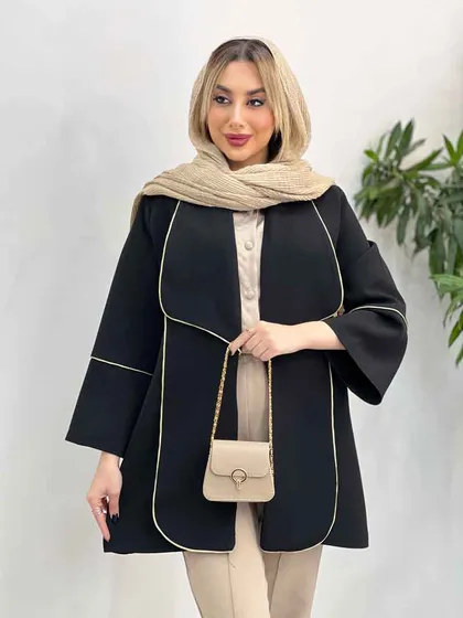مانتو مغزی دوزی طلایی