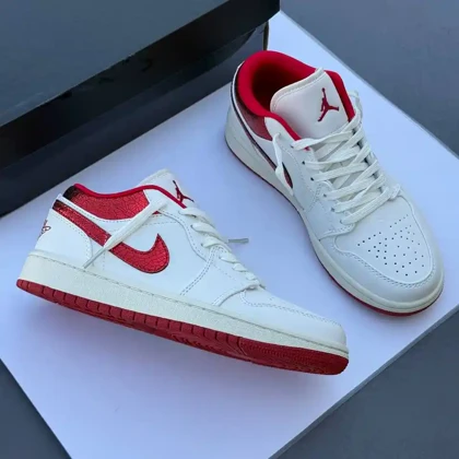 کفش نایک ایر جردن وان لو یاقوتی Nike Air Jordan 1 Low Ruby