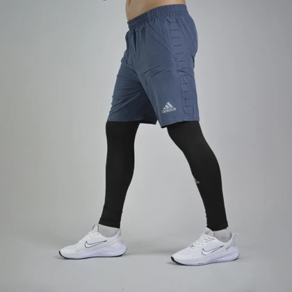 شلوارک و لگ سرهمی ورزشی مردانه آدیداس مدل 6075 فیلی