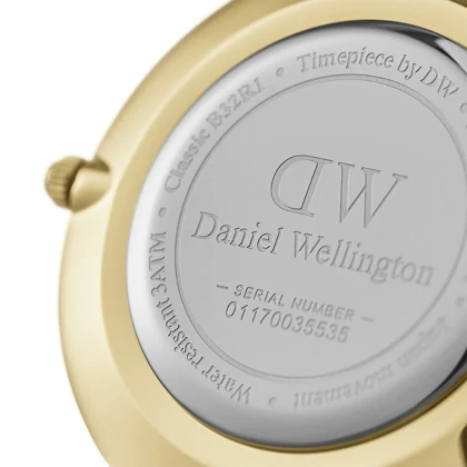 ساعت دنیل ولینگتون طلایی زنانه بند حصیری DW-3550-L