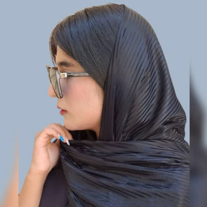 شال زنانه مدل واکسی مشکی