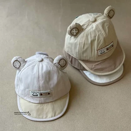 کلاه نوزادی گوشدار نقاب متحرک خرسی