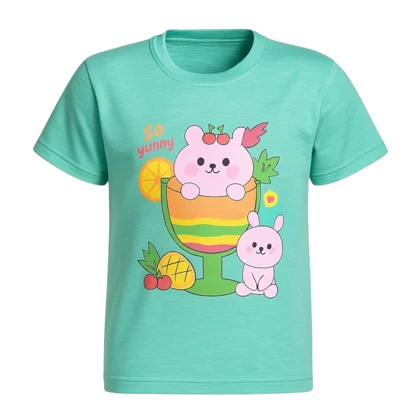 ست تیشرت آستین کوتاه و شلوار راحتی دخترانه مدل PJ1031