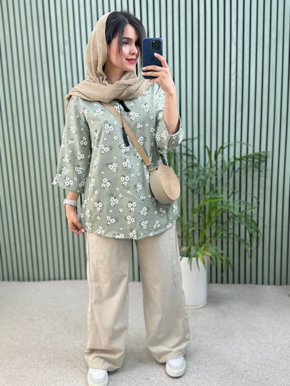 شومیز مانتویی بابونه