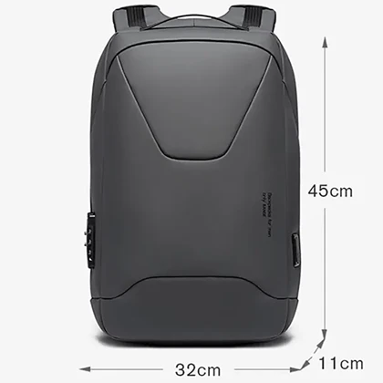 کوله پشتی لپ تاپ 15.6 اینچ بنج BANGE اصل مدل BG-22188 با قفل و پورت USB