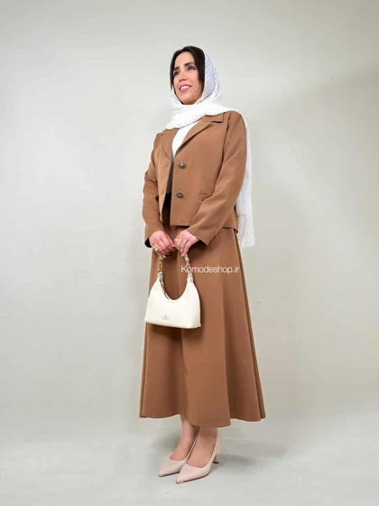 کت تک قهوه ای زنانه الیکا