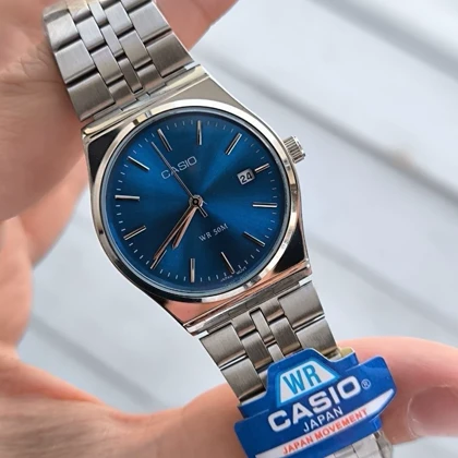 ساعت مچی مردانه کاسیو گادفادر بندسیلور صفحه آبی