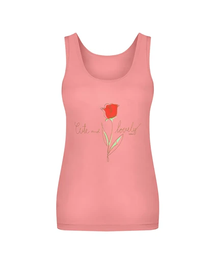 تاپ رکابی زنانه طرح رز