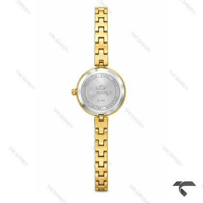 ساعت الگانس زنانه رفرنس EL007 طلایی صفحه سیلور Elegance-11475-L