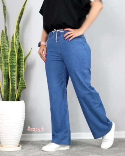 شلوار نیم بگ جین کاغذی کد 10111