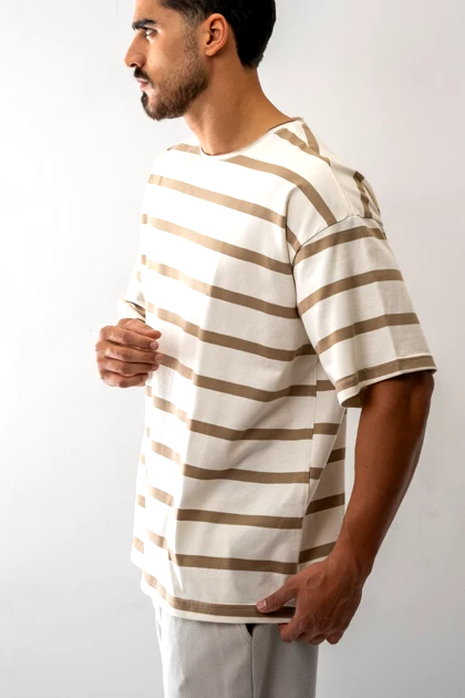 تیشرت راه راه بیسیک مردانه