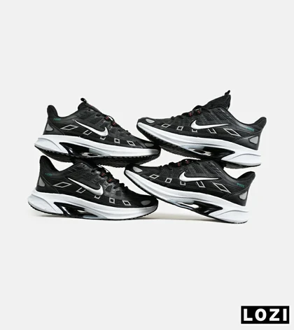 کفش کتانی مردانه و زنانه مشکی نقره ای نایک NIKE P-6000 مدل 6350