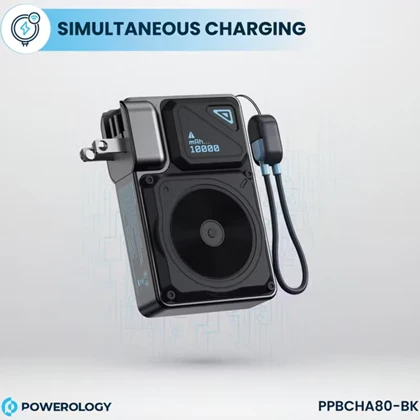 پاور بانک 10000 وایرلس و شارژر دیواری پاورولوژی Powerology PPBCHA80 برای آیفون و اندروید