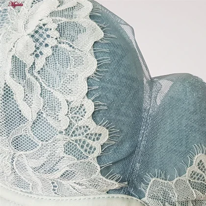 ست شورت و سوتین زنانه مدل اسفنجی بدون فنر رنگ آبی کد 5407-1313
