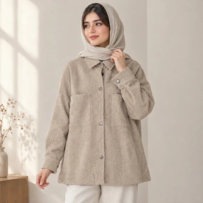 شومیز مخمل کبریتی پاییزی زنانه