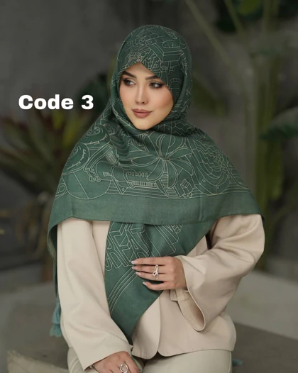 روسری نخ سیا اسکارف وارداتی 3621