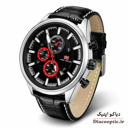 ساعت مچی مردانه اورجینال موتور ژاپنی برند مینی فوکوس سه موتور مدل Mf0083G.01 بند چرم