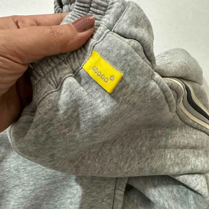 شلوار اسلش طوسی لاینر دار دمپا پیلی