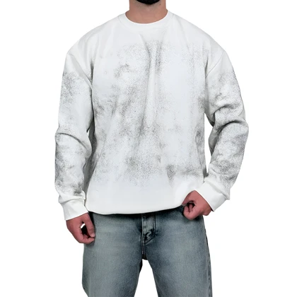 دورس سفید سه نخ طرح ساده براش دار