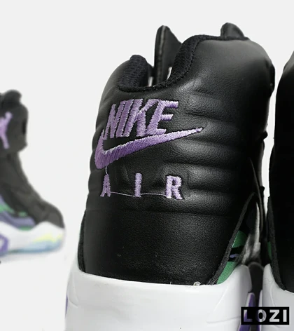 کفش کتانی ساق‌دار مردانه مشکی بنفش سبز Nike air jordan 6 مدل 6929