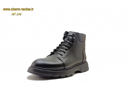 نیم بوت لوفر مردانه بندی بغل زیپ‌دار چرم طبیعی si160