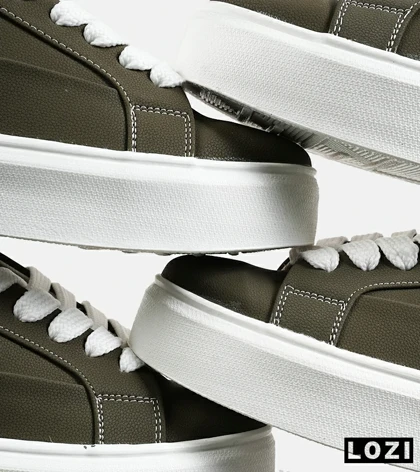 کفش اسنیکرزمردانه زیتونی PULL & BEAR مدل 7131