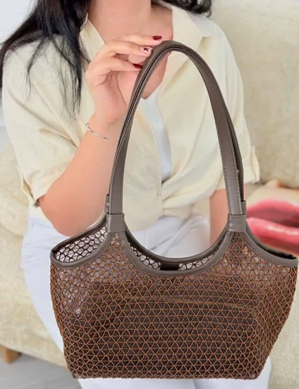 کیف زنانه توری بلورین AM