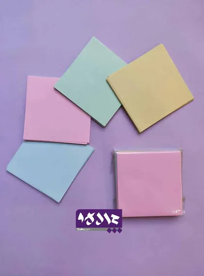کاغذ یادداشت رنگی بدون چسب