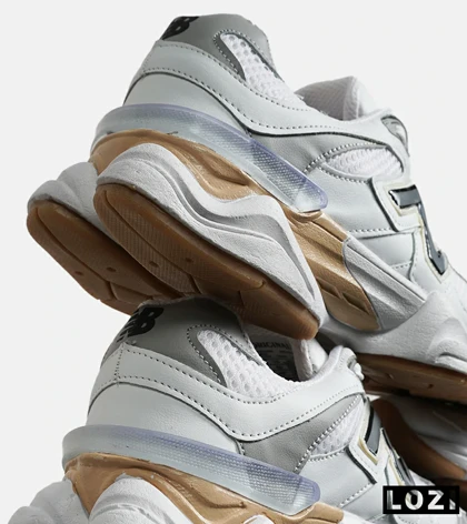 کفش کتانی مردانه سفید طوسی NEW BALANCE 9060