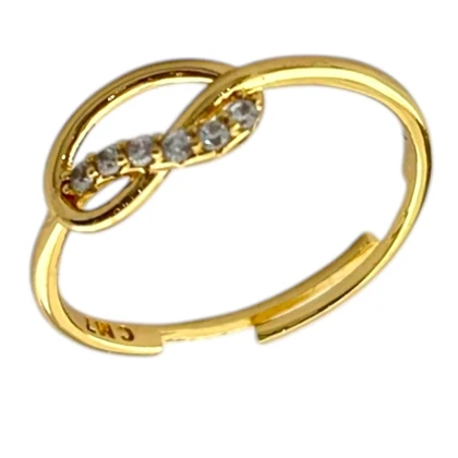 انگشتر زنانه با طرح گره ظریف و قابلیت تنظیم سایز